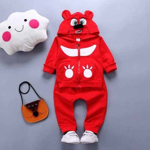 boys long sleeve hooded tops+pants sets