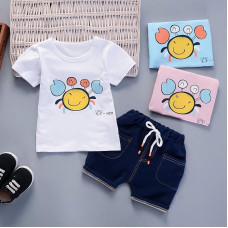 boys cartoon t shirt + shorts sets