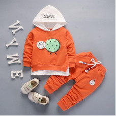 boys girl casual hooded coat+pants sets