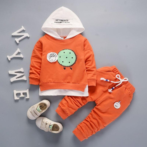 boys girl casual hooded coat+pants sets