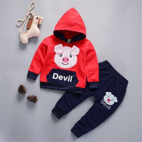 boys hoodie jacket+pants sets