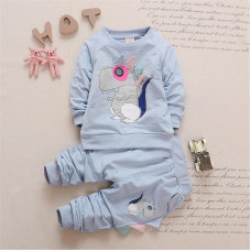 boys girls long sleeve t shirt tops+pants set