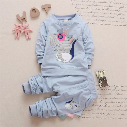 boys girls long sleeve t shirt tops+pants set