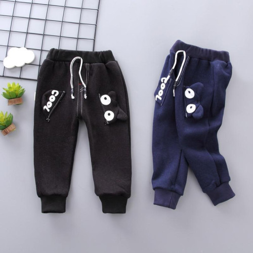 boys winter cotton thick velvet pants