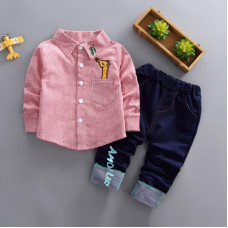 boys girls long sleeve shirt + pants sets