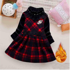 girls winter BibiCola autumn warm floral princess dresses