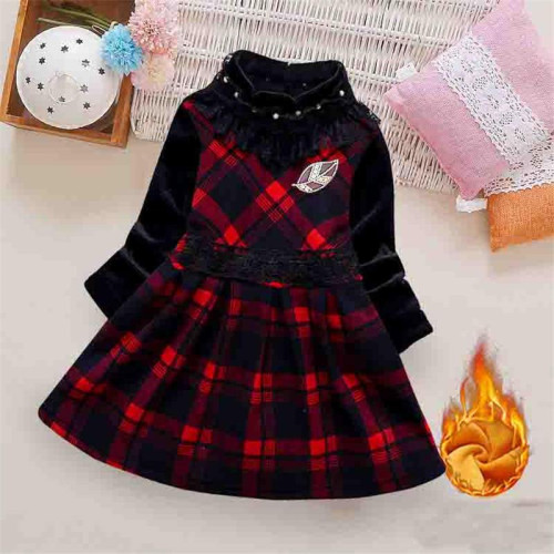 girls winter BibiCola autumn warm floral princess dresses