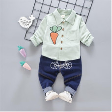 boys girls cotton shirt+pants sets