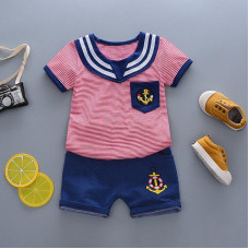 summer boys short sleeve T shirt+shorts sets