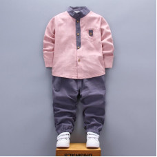 boys long sleeve shirt +pants casual set