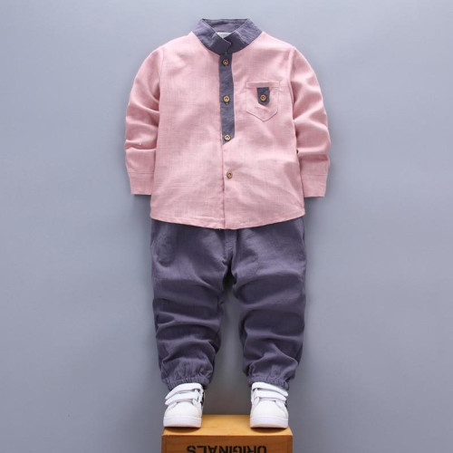 boys long sleeve shirt +pants casual set