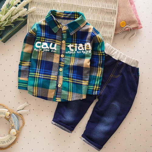 boys shirt+jeans tracksuit party set