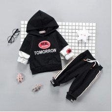 girls boys hooded t shirt pants casual sets