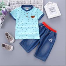 Boys summer T shirt shorts causal sets