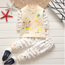 boys girls long sleeve t shirt+pants pajamas set