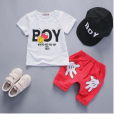 summer boys casual tops+shorts set