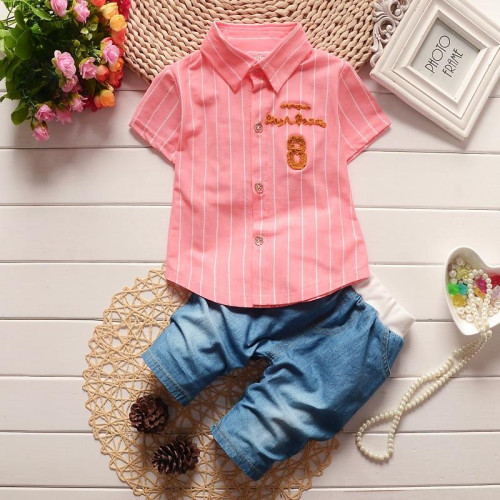 boys girls summer shirt+pants set