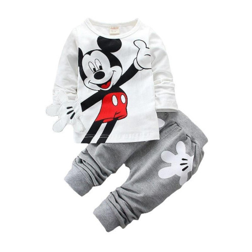 Boys Mickey Minnie Cartoon T-shirt And Pants Sets