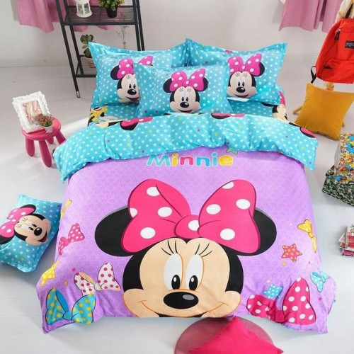 Cartoon Disney Mickey Minne Mouse duvet cover bedding set