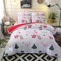 Cartoon Christmas duvet cover bedding set