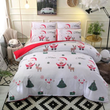 Cartoon Christmas duvet cover bedding set