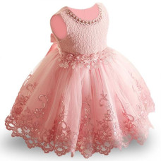 Girls Party Elegant Big Bow Princess Dress