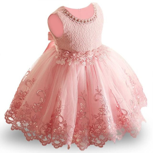 Girls Party Elegant Big Bow Princess Dress