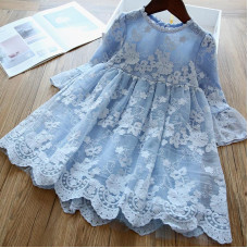 girls Elegant Flower Wedding Party Princess Dress