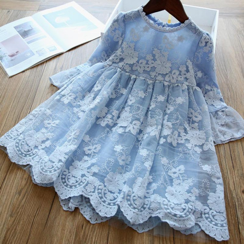 girls Elegant Flower Wedding Party Princess Dress