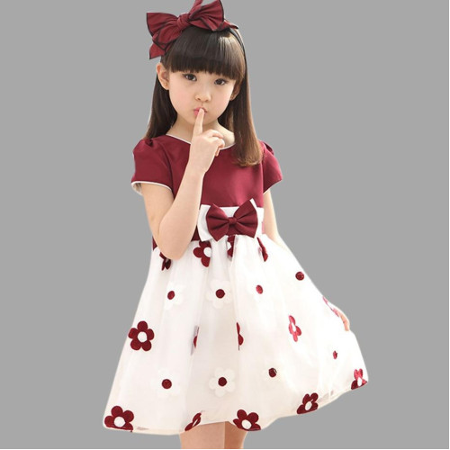 Girls Winter Mesh Bow Spring dresses