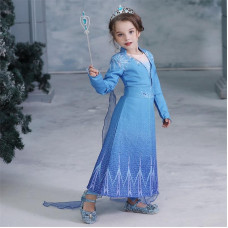 Girl Elsa Dress Halloween Costumes Cosplay Dresses