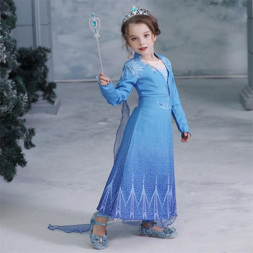 Girl Elsa Dress Halloween Costumes Cosplay Dresses