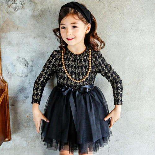 Girls Autumn Winter Dress For Girls Christmas Houndstooth Girls Princess Dresses Clothes Costume Girl Casual Children Dress