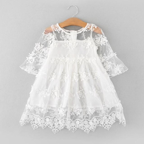 Girls Lace Tulle Summer Dress