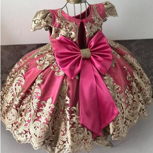 Girls Elegant Princess Wedding Party Dress