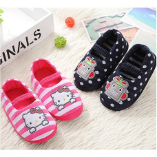 Girls Cute Cat Slippers Winter Warm Shoes