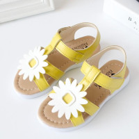 Girls White Flowers Princess Shoes Sandals