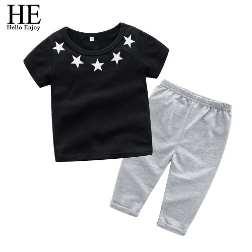 Boys Summer Short Sleeve T Shirts+Pants set