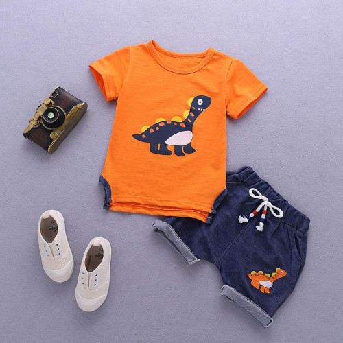 boys summer t shirt+shorts sets