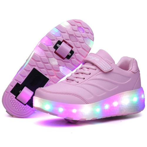 LED light sneakers boy Girl roller skate casual shoe