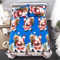 High Quality Christmas Santa Claus Print duvet cover bedding set