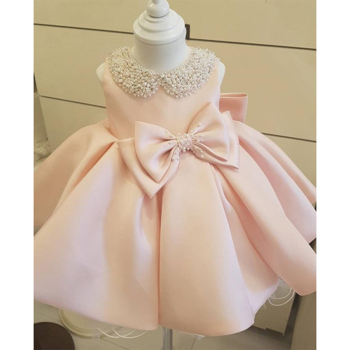 Girls Beads Bow Party dress