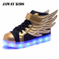 Boys Girls Glowing Sneakers Angel's Wings Shoes