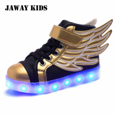 Boys Girls Glowing Sneakers Angel's Wings Shoes