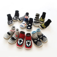 Boys Girl Moccasins Rubber Sole Shoes