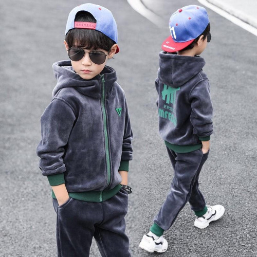 boys girls Thanksgiving hooded tshirts+pants sets