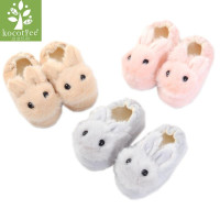 Boys Girls Rabbit Ears Warm Shoes Home Slippers