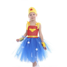 Girls Christmas Wonder-Woman Tutu Dress