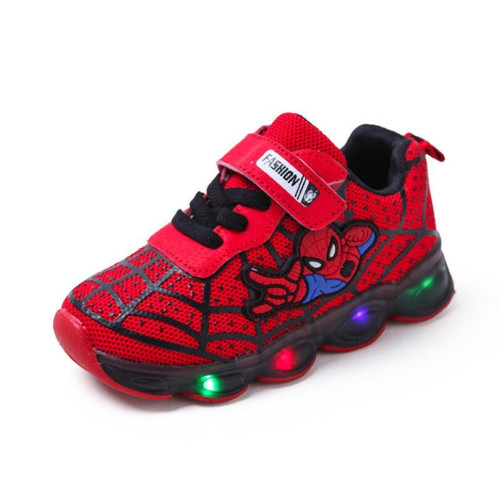 boys girls Led light luminous Spiderman Shoes