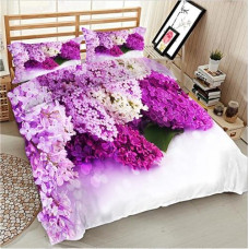 Lilac 3D Luxury duvet cover bedding set